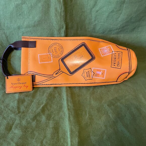 Veuve Clicquot Orange & Brown Insulated Champagne Tote Bag With Handle - Picture 3 of 6